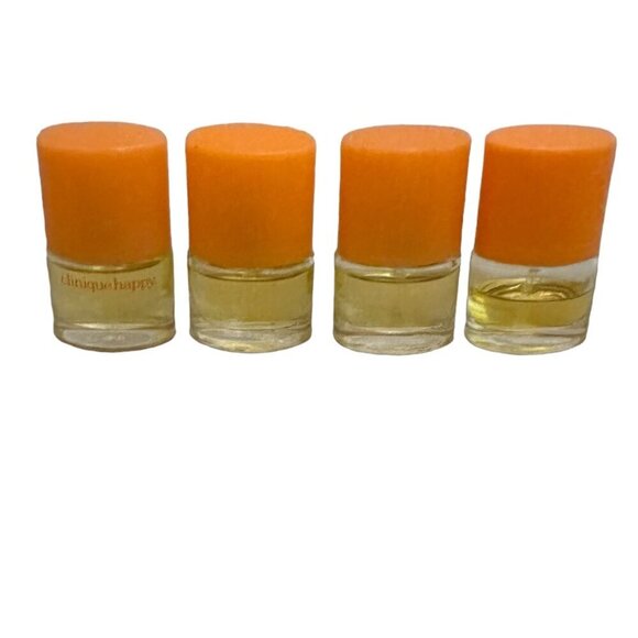 Clinique Happy Perfume Four Mini Sample Bottles 0.14 Fluid Ounces Women's - Picture 1 of 7